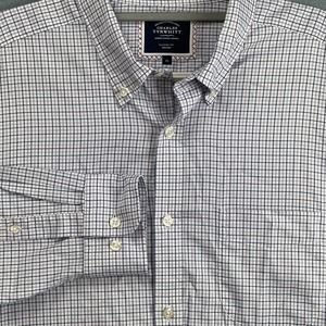 Charles Tyrwhitt Shirt Mens Extra Large XL Multi Check Button Down Classic Fit